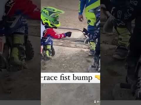 Pre-Race Fist Bump #Funny #Kids #FistBump #Motorcross