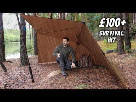 Solo Overnight with £100 'Pocket' Survival Kit in the Rain