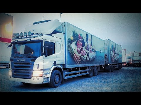 Cosy Morning Vlog truck & trailer drive on empty Stockholm streets towards Strängnäs, 2 april 2018