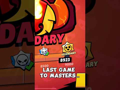 Last game to Masters! 😃 #brawlstars #shorts