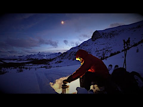 Turn back or keep going? Winter camping alone in deep snow