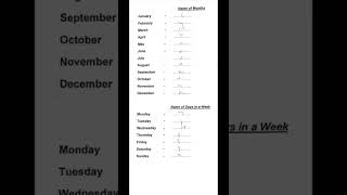 Name of Months And Days In English Shorthand || STENOGRAPHY IDOL ||