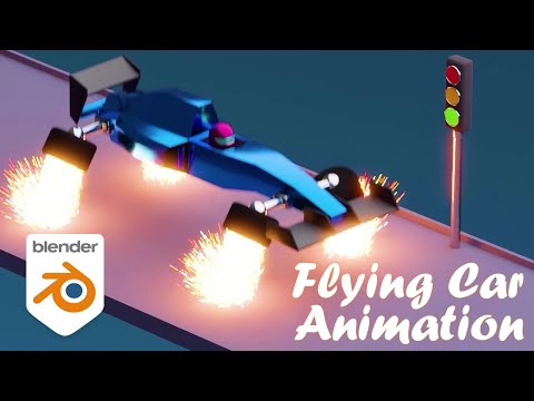 Satisfying Flying Car Animation Loop! | Made in Blender 3D