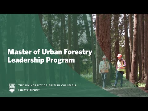 Master of Urban Forestry Leadership at UBC Faculty of Forestry