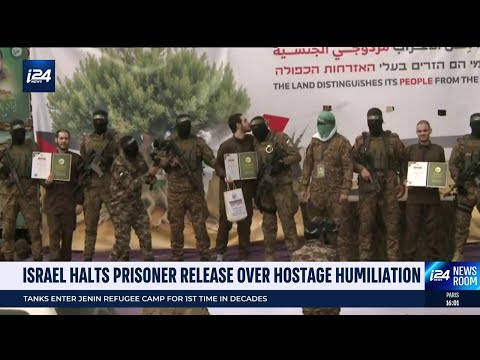 Israel halts Palestinian prisoner release over hostage humiliation