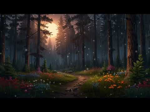 Soothing Piano Song with Night Rain