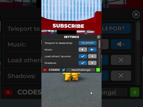 New Working Code for the New Challenges Update in Roblox Car Dealership Tycoon!