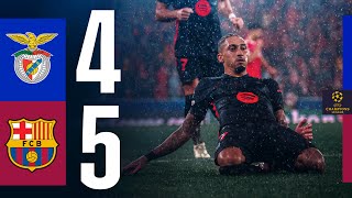 HIGHLIGHTS | SL BENFICA 4 vs 5 FC BARCELONA | UEFA CHAMPIONS LEAGUE 24/25 ⚽ (WITH COMMENTARY)