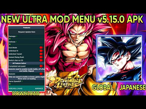 Dragon Ball Legends ULTRA MOD MENU v5.15.0 APK / 12 + Mod Menu Feature / DB Legends Hack