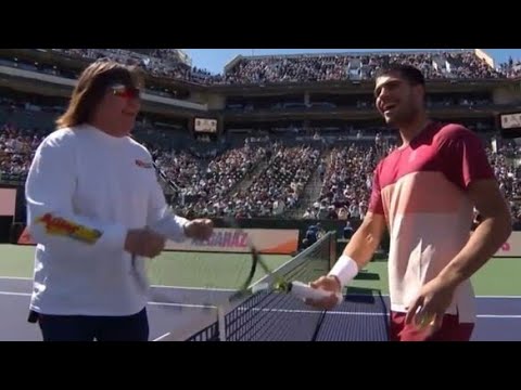 Carlos Alcaraz reunited with 'king bee' man who saved his suspended Indian Wells match