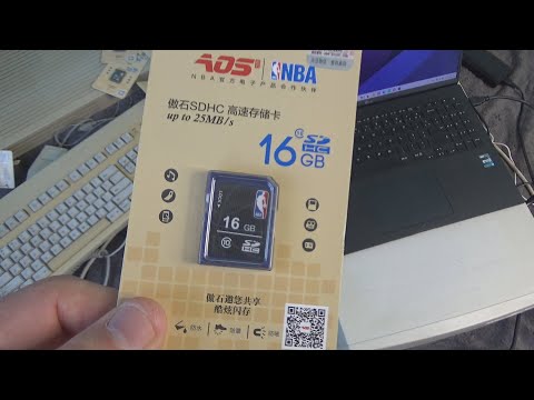 AOS NBA SDHC 16 GB Memory Card Dark Blue Unboxing and Test