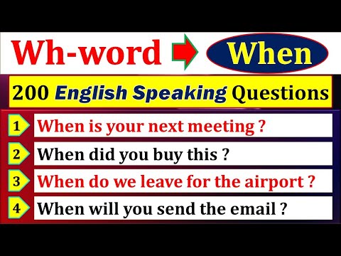 Wh-word "When" : 200 most important English speaking Questions with "When" | Interrogative Sentences