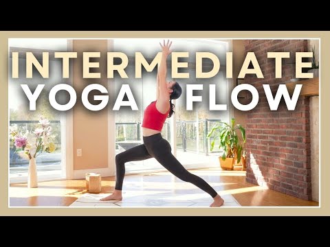 30 min Full Body Yoga - Intermediate Vinyasa Yoga Minimal Cues