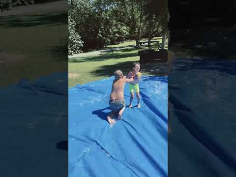 Slip and slide football! 🏈