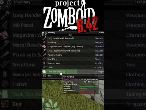 Wring Water from Your Gear!! #build42 #projectzomboid