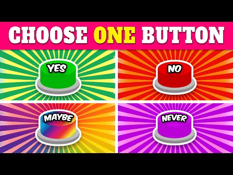 Choose One Button...! YES or NO or MAYBE or NEVER 🟢🔴🌈🟣 Quiz Rainbow