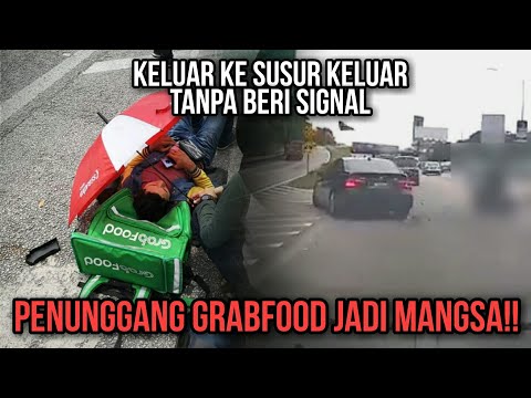 Penunggang Grabfood Terpelanting Akibat Pemandu Keluar Laluan Tanpa Beri Signal | 8 Mac 2020