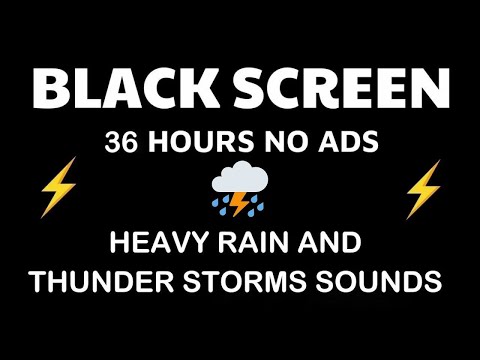 Crush Insomnia & Worry With Intense Rain & Loud Thunderstorm - Sleep Tonight