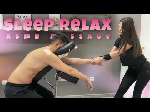 ASMR Relaxing Sleep Massage - ASMR Head, Back and Hands Massage No Talking