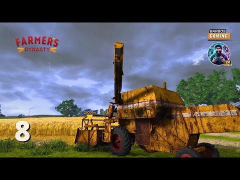 Harvesting Grain & Making Bales - Farmer's Dynasty Gameplay Part 8