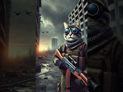 Animals soldier ai videos cute cat🐱😾 Frankenstein #hybrids #shorts #youtubeshorts #youtube #ytshorts