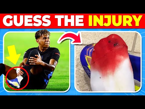 Whose Feet Is BLEEDING..?💔🤕 Guess Red Cards, Injuries of Player! ⚽ Football Quiz, Ronaldo, Messi, ..