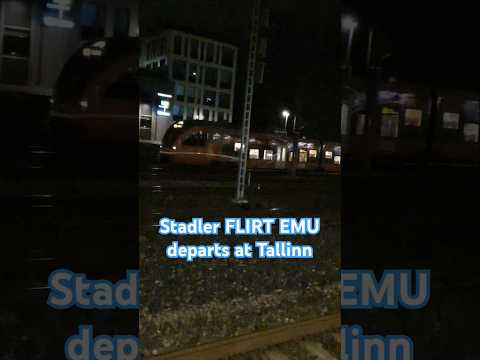 Stadler FLIRT EMU departs at Tallinn