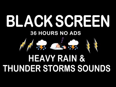 Pure Thunder Rain Sound for a Peaceful Night's Rest _ Black Screen