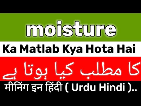 Moisture Meaning | Moisture Meaning In Urdu | Moisture Ka Matlab Kya Hota Hai | Moisture Ka Meaning