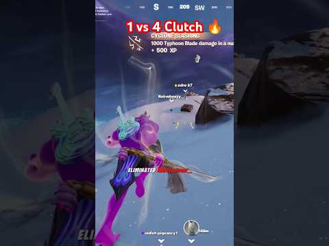 1 vs 4 Clutch 🔥 Fortnite Chapter 6 Season 1 | #shorts #fortnite #fortniteclips