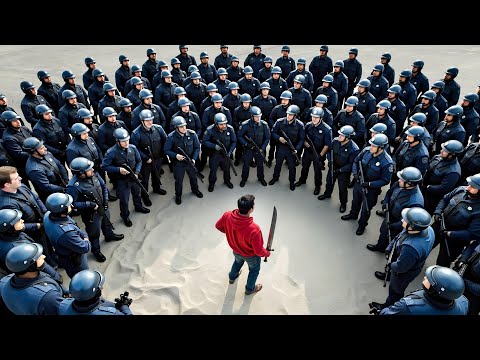 Man With Sword Vs 100 Cops