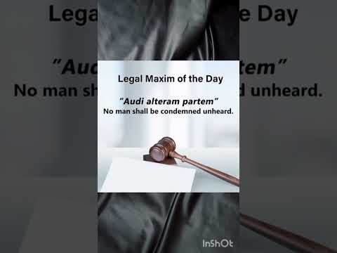 What is Audi alteram partem?  |Legal maxim| #ytshorts