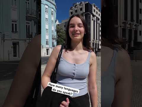 Portuguese girl speaks foreign language