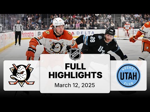 NHL Highlights | Ducks vs. Utah Hockey Club | March 12, 2025