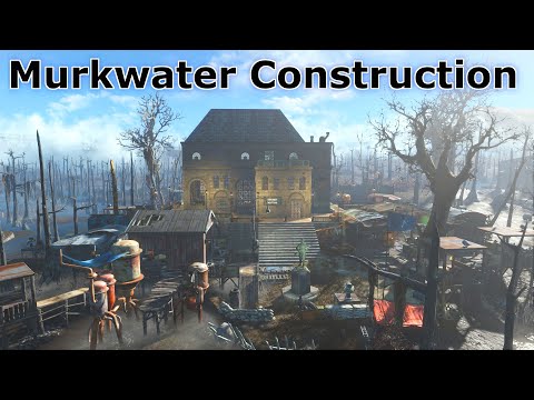 Fallout 4 Murkwater Construction Site Settlement Tour | Trade Hub / Rehab Facility | Detailed Build