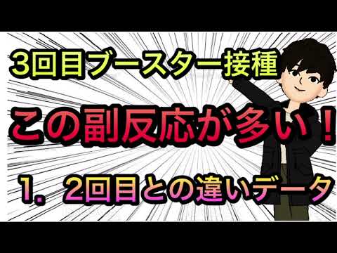 ブースター接種　3回目コロナワクチンで多い副反応　データ紹介！