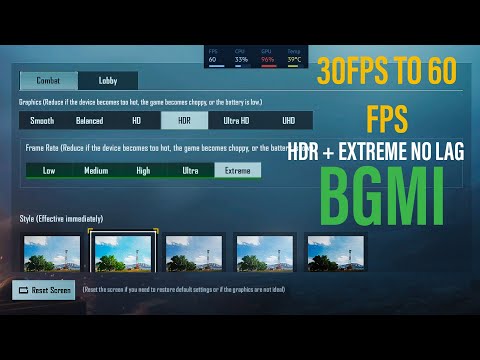 How to get 60 fps in BGMI | HDR + Extreme | works on Android 11 and below