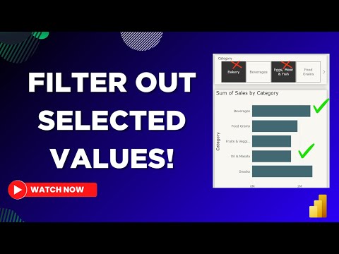 How to Exclude Selected Values in a Power BI Slicer | Step-by-Step Tutorial | MiTutorials