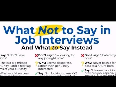 Never say these things in your job interview #interviewquestions #jobsearch #thelegalconnection