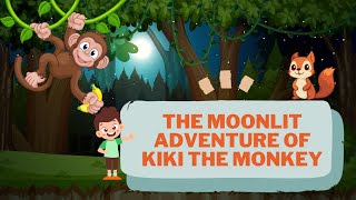 Celestial Adventures: A Monkey's Moonlit Journey