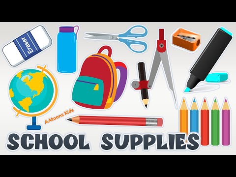 List of School Supplies with Picture | English Vocabulary for kids