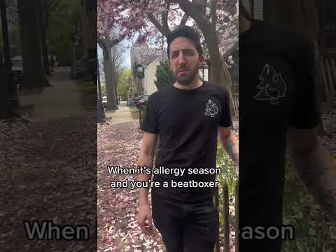 He actually sneezes like this though… 😂 #funny #beatbox #allergyseason #spring #acappella #music