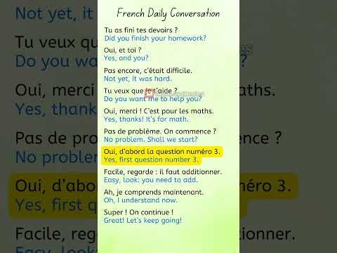 #FrenchConversation - À l’école At School #Frenchlessons #LearnFrançais