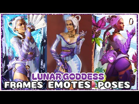 Frames, Emotes, and Poses with Loba's Lunar Goddess Skin - Apex Legends [4K/60Hz]