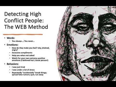 Detecting High Conflict People: The WEB Method