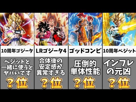 【ドッカンバトル】10周年最新版全フェス限LRキャラクター最強ランキング【比較】