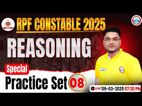 RPF Constable Reasoning Classes 2025 | RPF Reasoning Practice Set #08 | RPF Reasoning MCQs