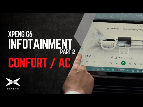 XPeng G6 Infotainment System - Comfort Settings - AC, Ventilation and Heating