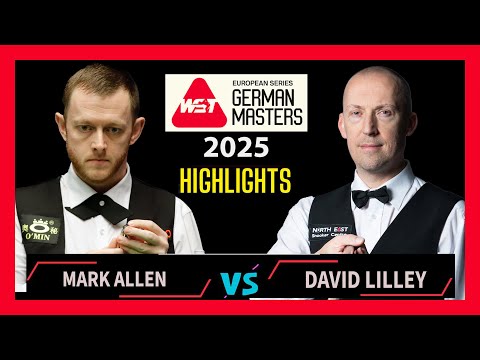 Mark Allen Vs David Lilley Highlights German Master Snooker 2025 | #markallen  | #snooker2025 | #wst