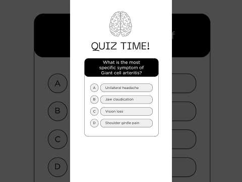 Giant cell arteritis #quiz #medicine #medicalschool #vasculitis